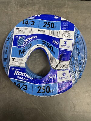 14/3 Romex wire - 250 Ft - Indoor Copper Wiring - | eBay