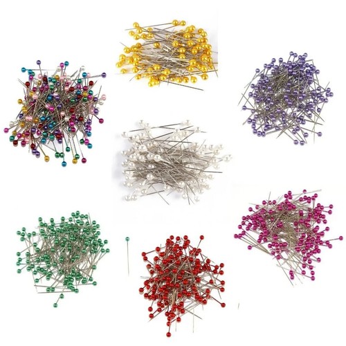 Sewing Pins Multicolor Head Pins Straight for Dressmaker Jewelery Decoration - Picture 4 of 27