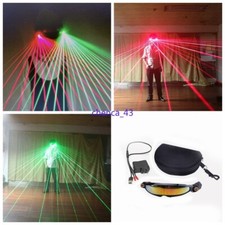Red Green LED Light Laser Glasses Adult Cosplay Props DJ Dancer Stage Show Party