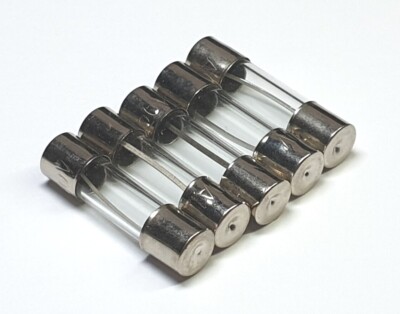 Glassicherung 5er-Pack - 250 V 5 x 20 mm - Wählen Sie aus verfügbaren Werten - Kostenloser Versand im Vereinigten Königreich