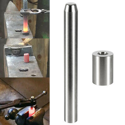 Blacksmith Rivet Doming Tool Set Top & Bottom 1/4'' Blacksmithing Forging Tools