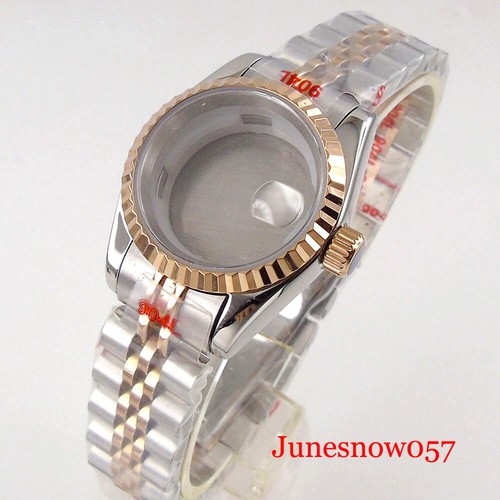 Estuche de reloj para dama 26 mm ajuste movimiento NH05 HN06 pulsera jubileo zafiro espalda sólida - Imagen 26 de 39