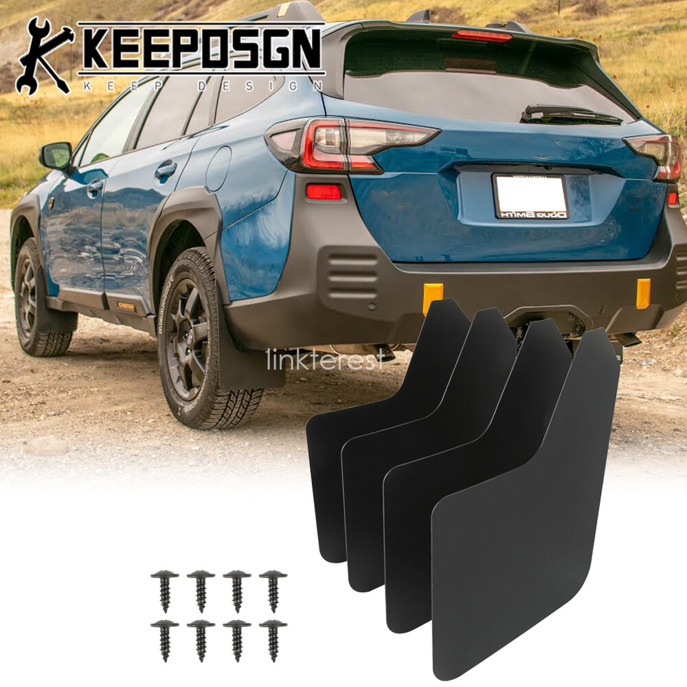 Mud Flaps Splash Guards Flexible Wheel Fender Flares Black for Subaru Outback-image