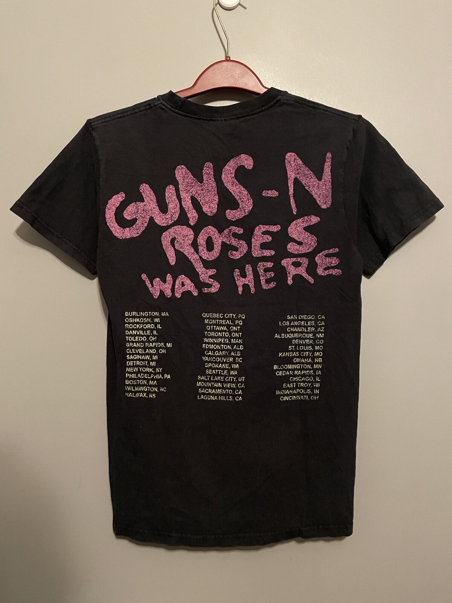 Vintage Guns N' Roses T Shirt Was Here Tour Size Small Hanes
