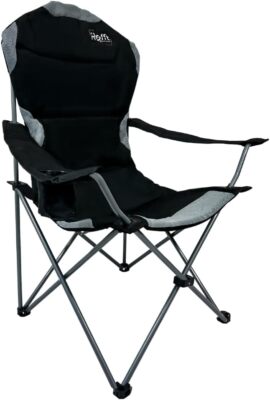 Big boy Camping Folding Chair Heavy Duty Support 250 LBS X-Large, Black  - Main Image