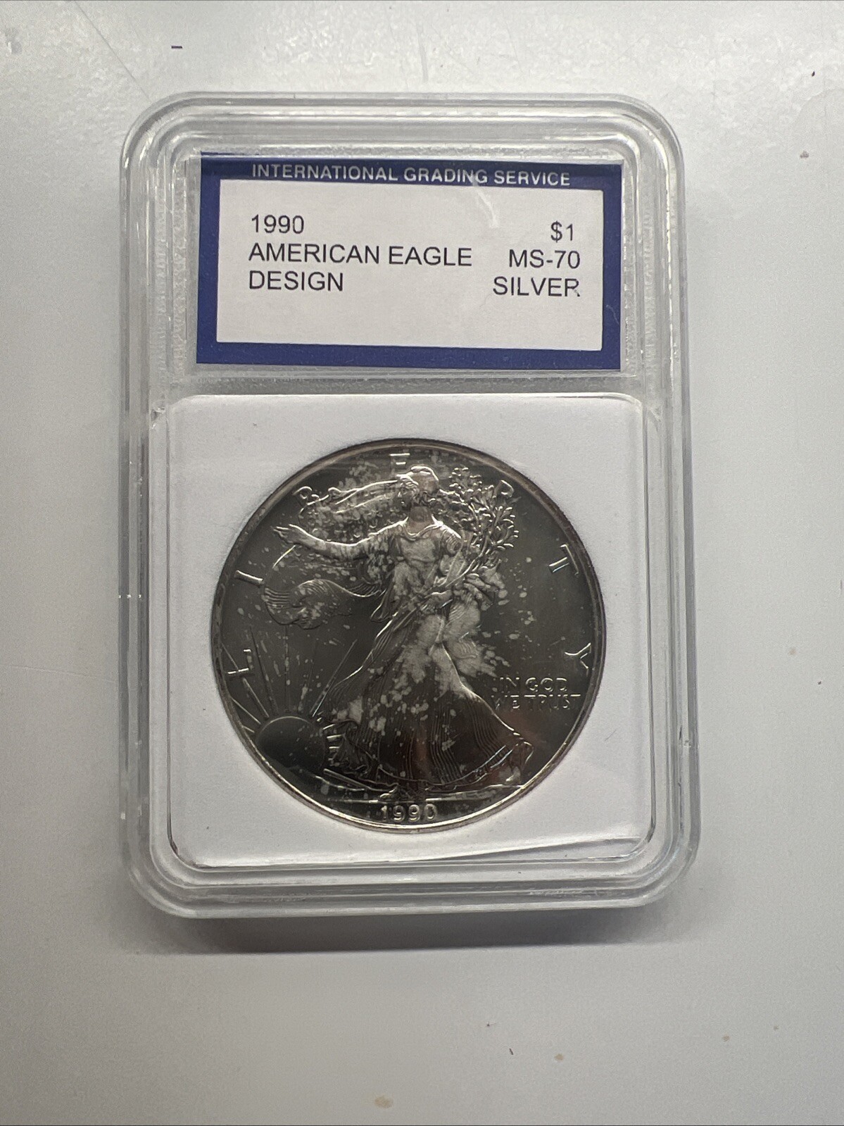 1990 American Silver Eagle BU 1 Oz US $1 Dollar U.S. Mint Brilliant Uncirculated