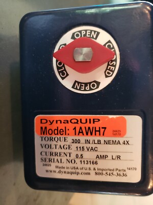 DynaQuip Model 1AWH7 Stainless steel Electronic Actuated Ball valve