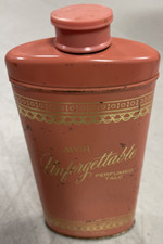 Vintage Avon Unforgettable 2.75 oz Metal Talc Body Powder