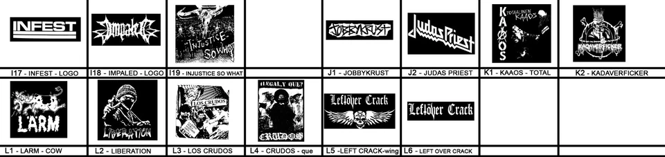 I - L - Patches - Punk, Crust, Grind Core, Hard Core, Vegan, Anarcho, Metal, - Bild 1 von 1