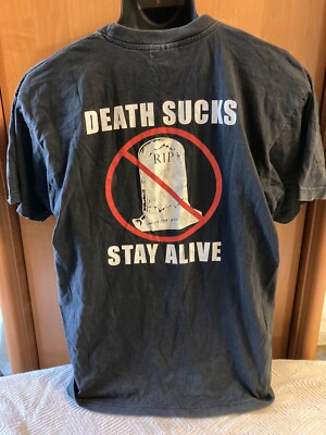 Vintage Death Sucks Stay Alive Tee Size Men's / US XL