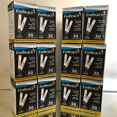 Embrace Blood Glucose Test Strips 600 CT.  Exp 02/2027  Free Shipping  
