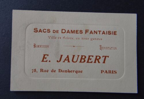 Carte de visite SAC DE DAME FANTAISIE E. JAUBERT PARIS visit card - Photo 1/1