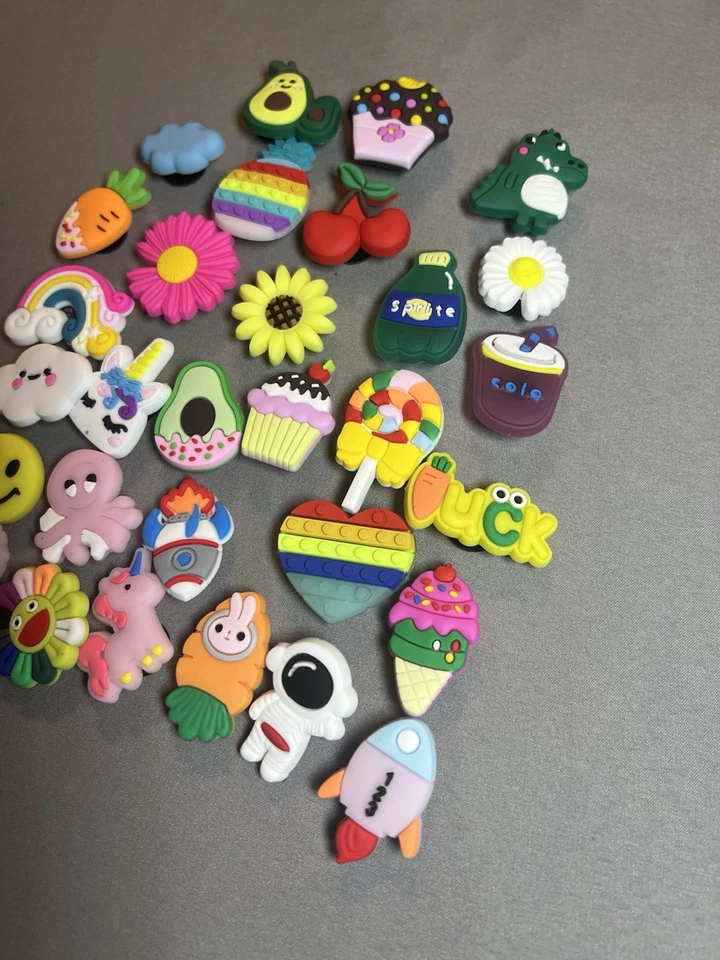 Crocs Jibbitz Charms Lot 30 Piece Adult Cute Teen Shoe Accessories - Image 3 of 4