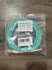 OM3 LC to LC Fiber Optic Patch Cable 15m LSZH Multimode Duplex   New