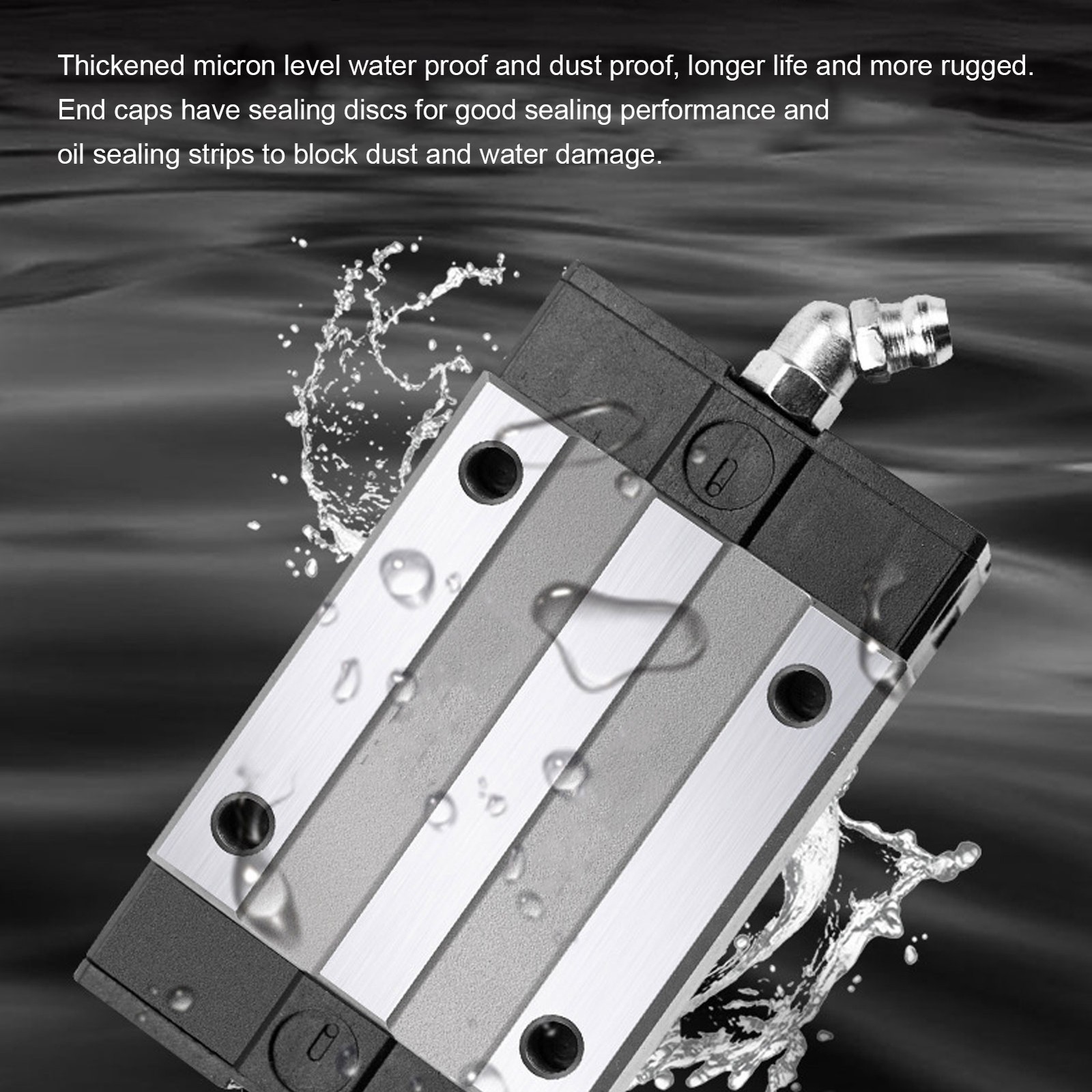 Linear Sliding Guideway with 2PCS HGW20CC Blocks 300mm Bearing Steel Linear