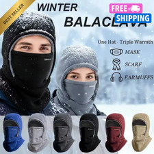 Winter Pullover Hat Windproof Full Face Mask Balaclava Hood Warm Thermal Beanie