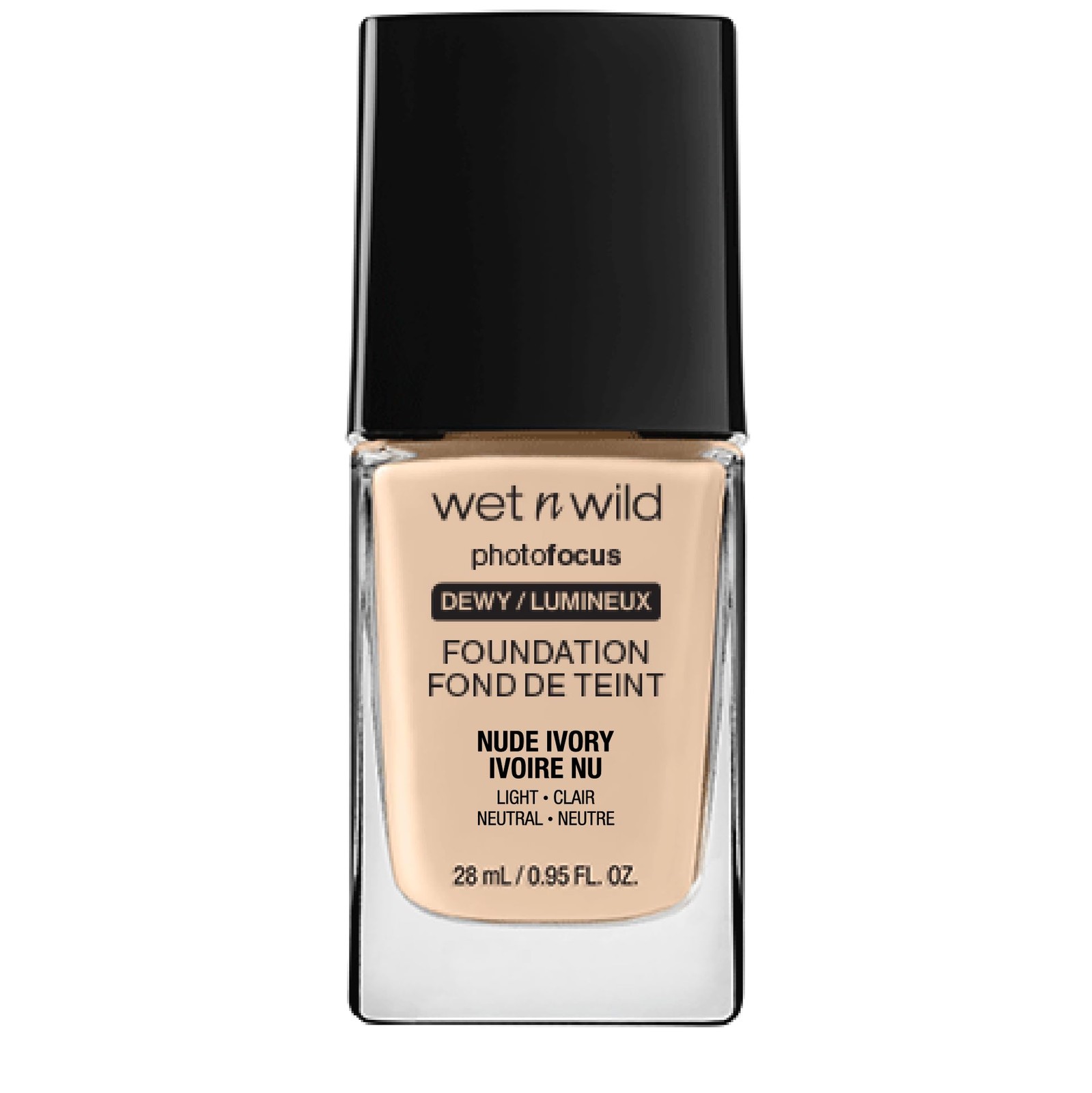 Wet n Wild Photo Focus Dewy Foundation, 30 ml (Pack of 1), Nude Ivory