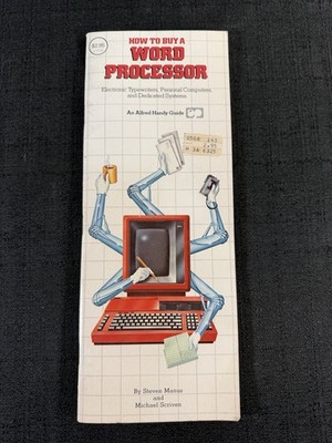 How to Buy a Word Processor 1982 Steven Manus Alfred Handy Guide Vintage