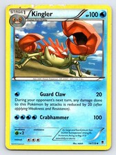 Kingler 14/119 Uncommon Phantom Forces Pokemon Damaged