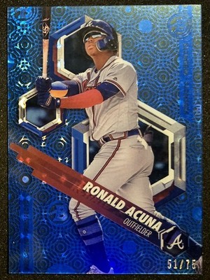 2018 Bowman High Tek Ronald Acuña Jr. #PHT-RA Ocean Blue Tidal 51 /75