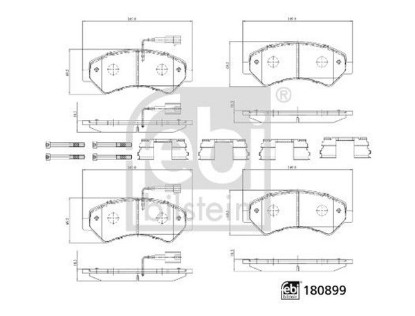 Febi Bilstein BremsbelÄGe Fiat Ducato 250 Peugeot Boxer CitroËN Jumper-image