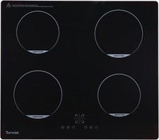 Image of TOPWISH - 60 cm 4-Ring Built-In Induction Hob - 7200W - Black