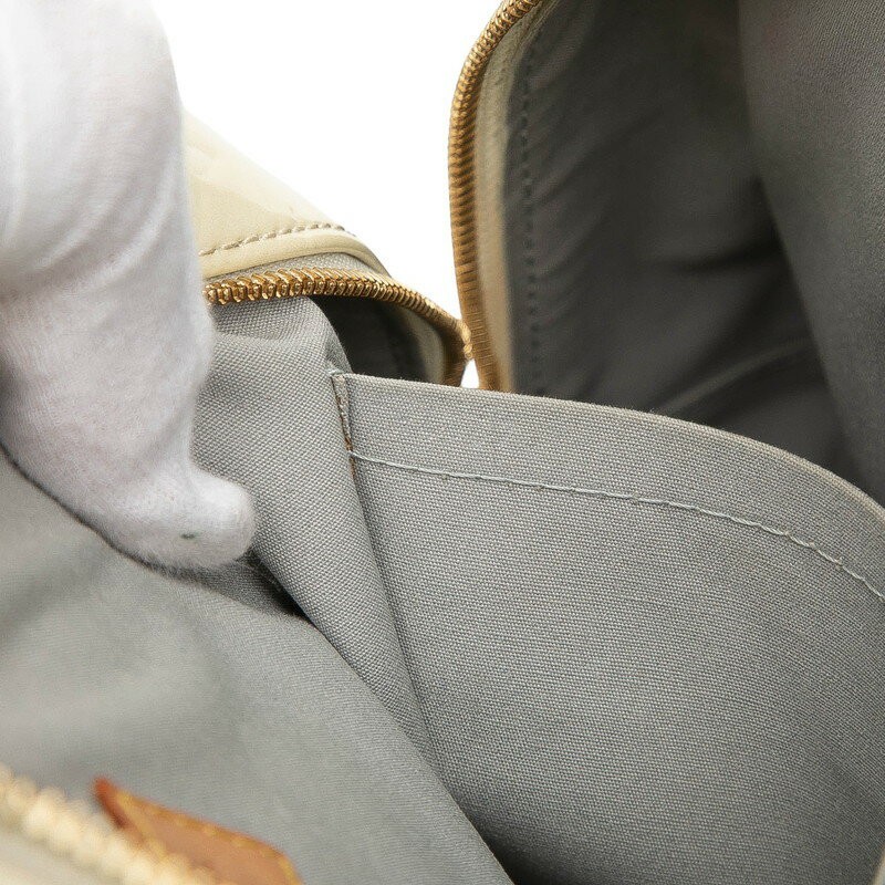 Louis Vuitton Hand Bag Tote Purse Monogram Patent Leather Off White Authentic thumbnail 6