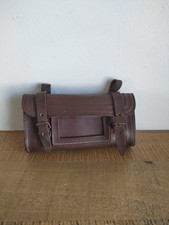 Ancienne Sacoche À Vélo En Cuir Marron - Vintage 