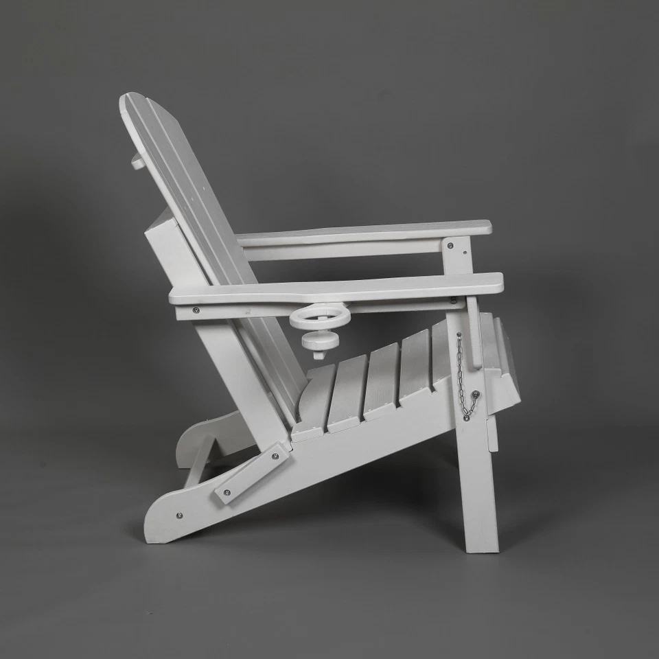 Silla Adirondack Plegable con Doble Portavasos Silla Adirondack Compuesta Foto 4 de 4