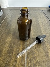 24 2 oz 60ml AMBER Boston Round Glass Bottle with Standard Dropper New See Des