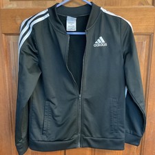 Adidas Track Jacket Youth Size XL 16 Full Zip 3-Stripes