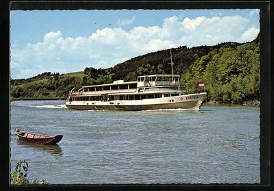 Postcard Steamer MFS Austria of the First Danube Steamship Company 