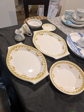 RARE JACKSON CHINA PAUL MCCOBB 7 PIECE DOLPHIN RESTAURANT WARE CHINA 1975 FISH