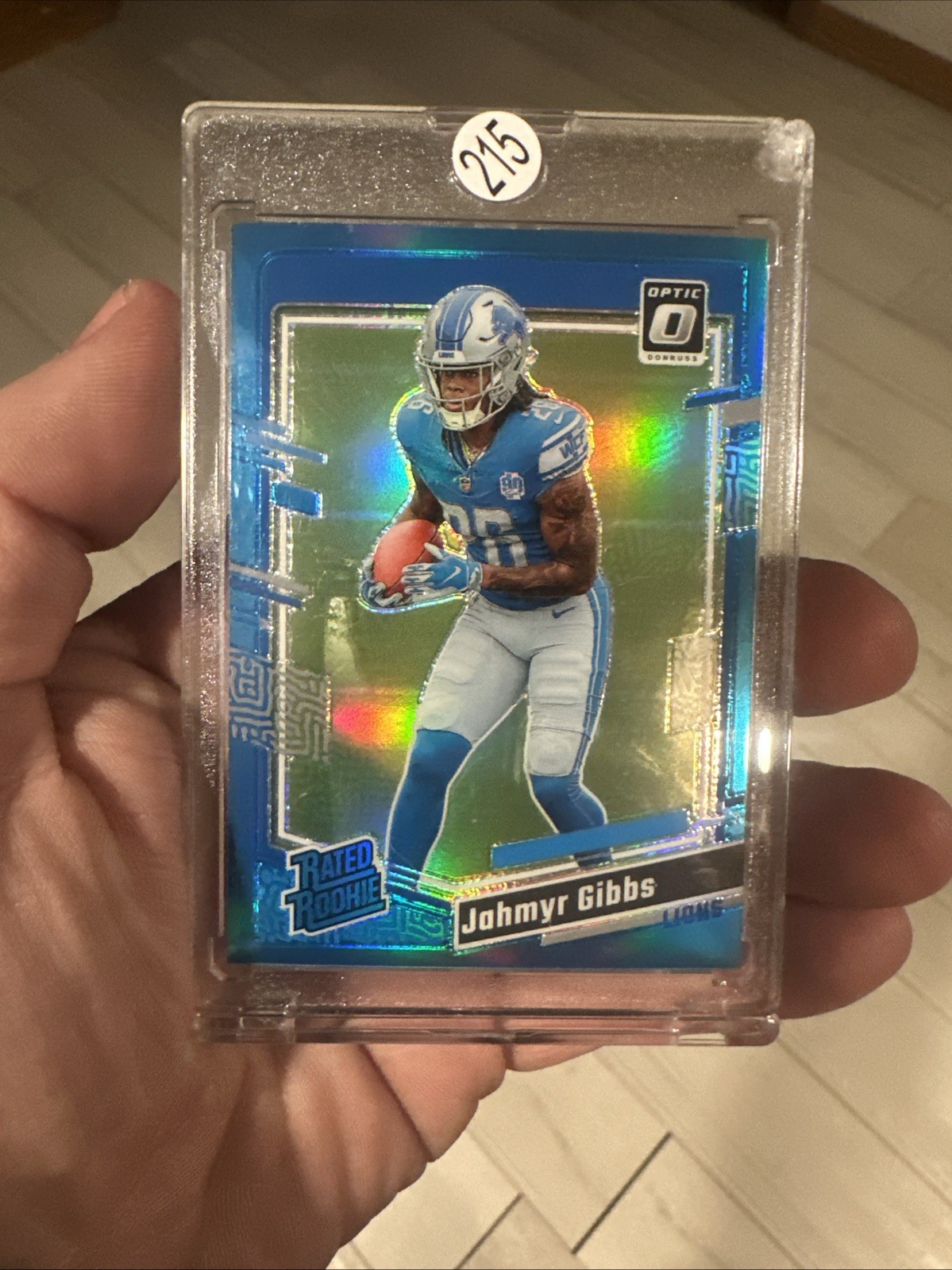 2023 Panini Donruss Optic - Rated Rookie Jahmyr Gibbs #236 Aqua Prizm /299 (RC)