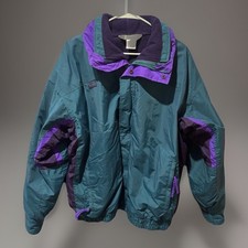 Vintage Columbia Bugaboo Jacket Men  s Large Teal Purple 90s Fleece Lined