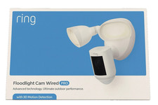 Ring Floodlight Cam Wired Pro - White - 2K Video/WiFi - Open Box/Never Installed