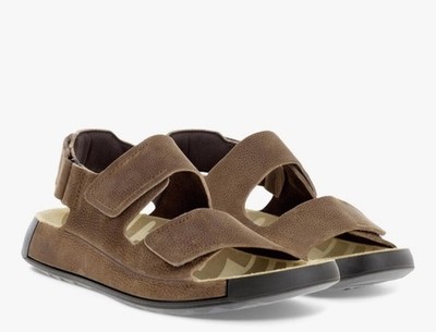 NEW ECCO Men s Size US 11.5 M EU 45 Three Band Sandals 500944 02482 Cocoa Brown