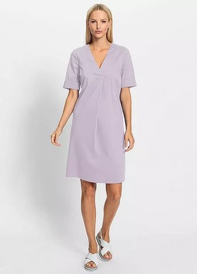 Heine Lilac V-Neck Shift Dress with Pockets - Size 14 - BNWOT - RRP £49