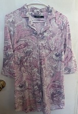 Ralph Lauren Paisley Print Sleep Shirt Size Small