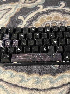 Ziyoulang K68 gaming keyboard 60% wireless galaxy space keycaps minimalist