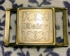 RARE Vintage Daisy Gold Tone Belt Buckle BB Gun Daisy Bulls Eye Logo — photo 2