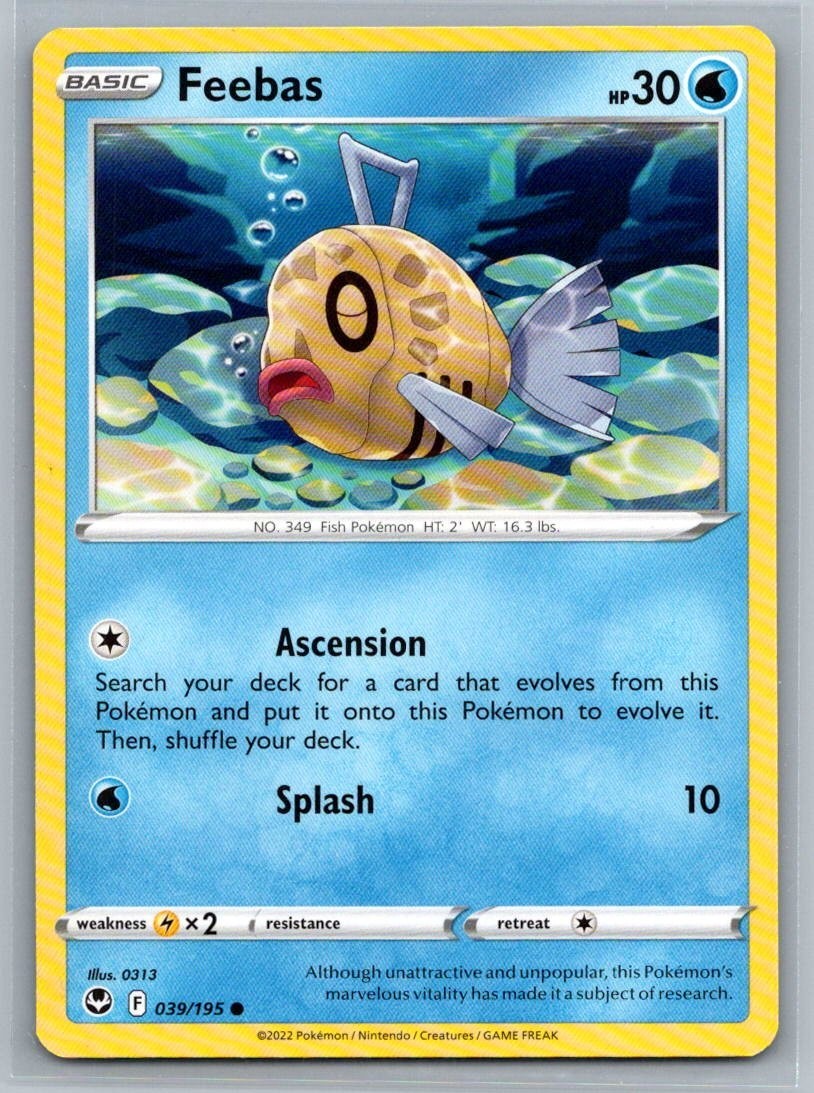 Feebas 39/195 Silver Tempest Common Pokémon TCG 2022