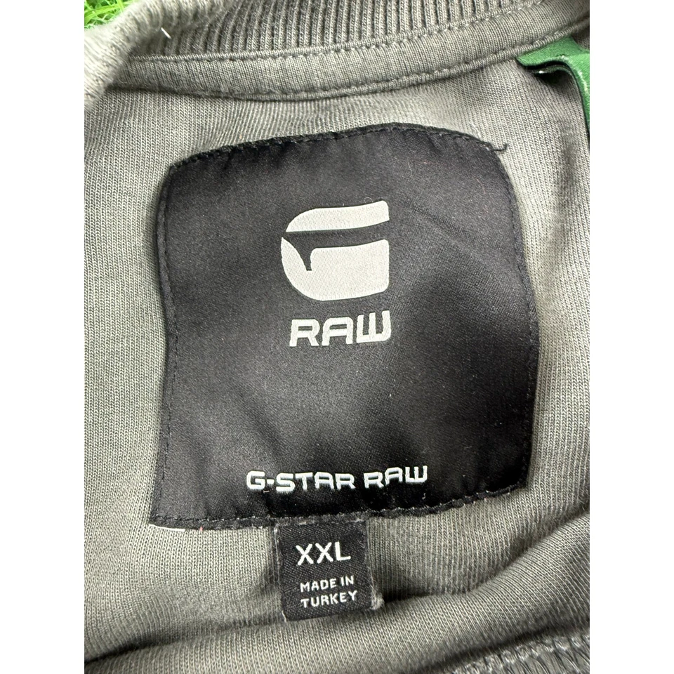 Sudadera G-Star RAW Logo Cuello Redondo Gris Talla XXL Hombre’s Pullover Informal Streetwear Foto 2 de 4