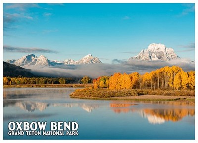 Oxbow Bend Postcard Grand Teton National Park Scenic Landscape