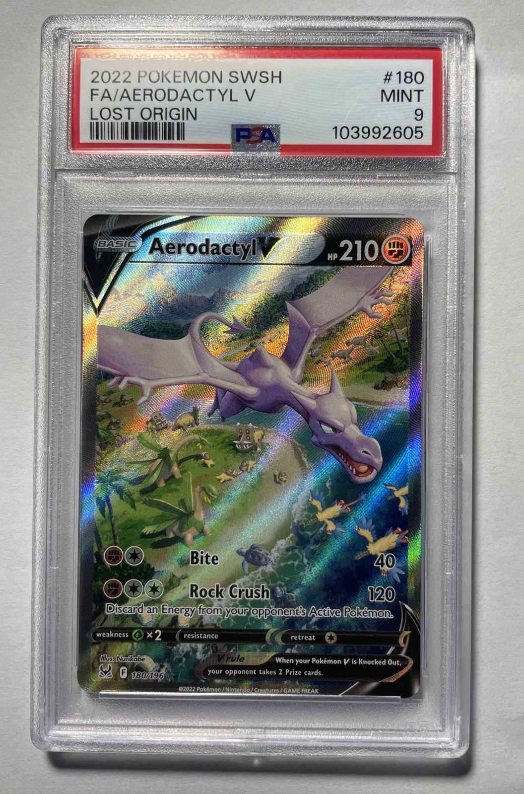 Aerodactyl V (Alternate Full Art) 180/196 Swsh11: Lost Origin Holo for ...