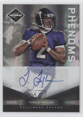 2011 Panini Limited Phenoms Monikers Silver /199 Tyrod Taylor Rookie Auto RC fm0