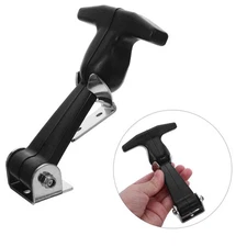  Stainless Steel Toggle Latches Hood Hasp Rubber Handle Flexible T-handle Draw