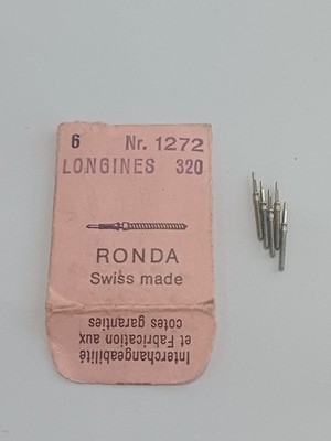 5x Longines 320 324 328 Winding Stem Ronda 1272 Tige de Remontoir NOS Watch Part
