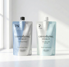 NEW SHISEIDO Crystallizing Hair Straightener N1 2 Set 400g Rebonding
