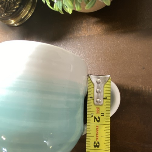 Suite One Studio Handmade Ceramic Coffee Mug White Light Blue Signed 4in - Bild 7 von 9